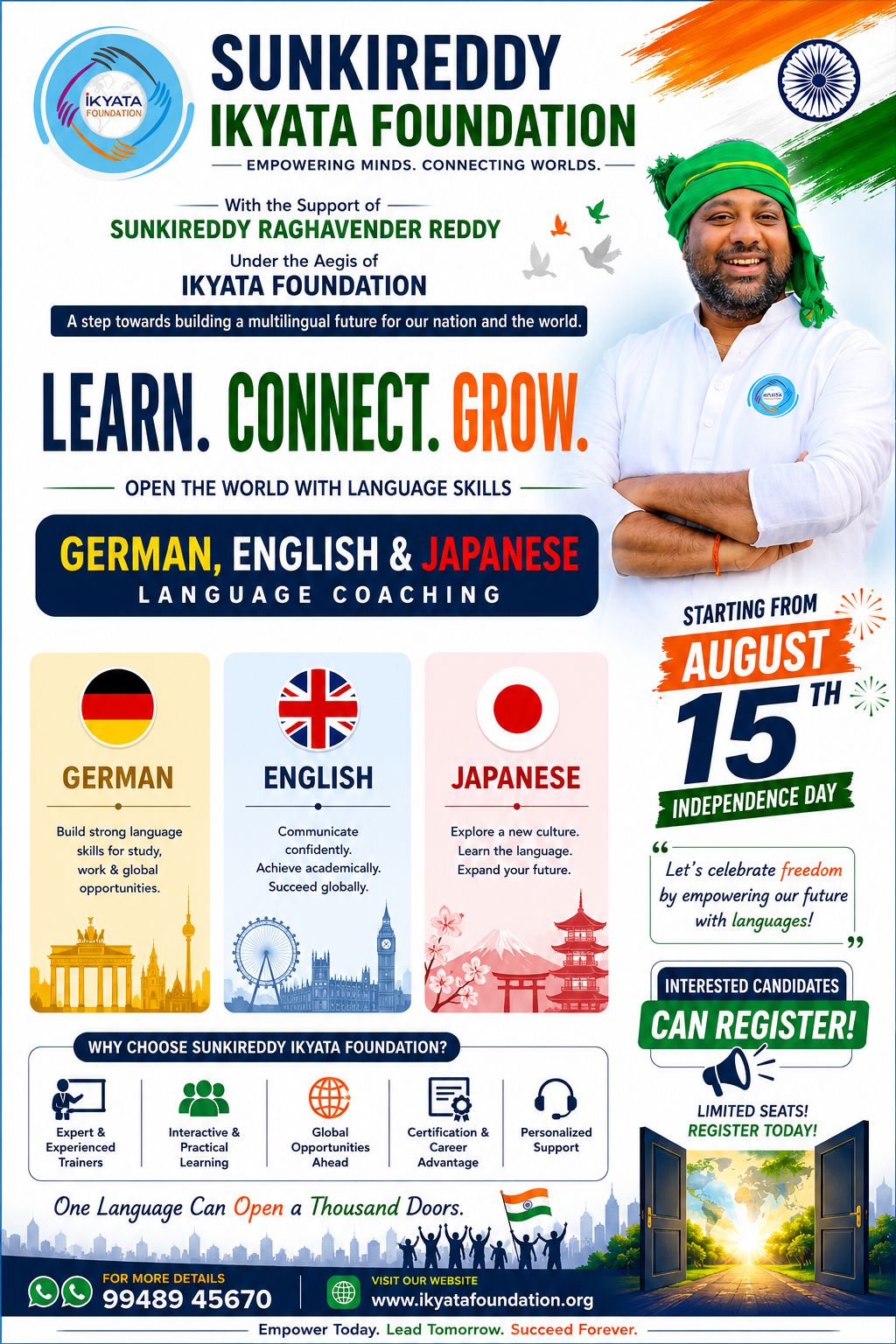 Ikyata Foundation | Sunkireddy Raghavendar Reddy
